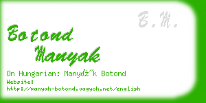 botond manyak business card